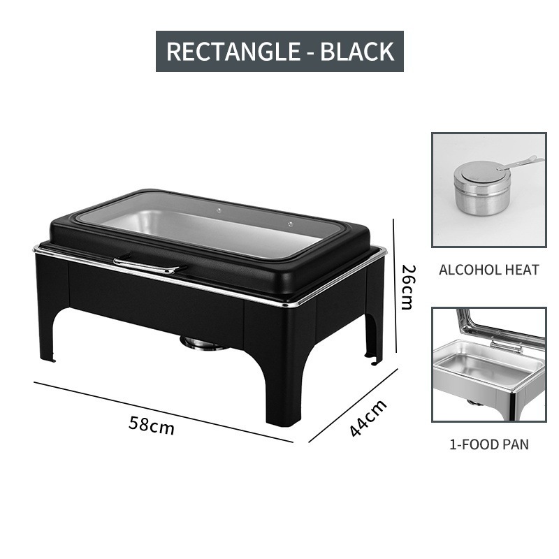 Luxury Modern Design Black Stainless Steel Buffet Kitchen 3