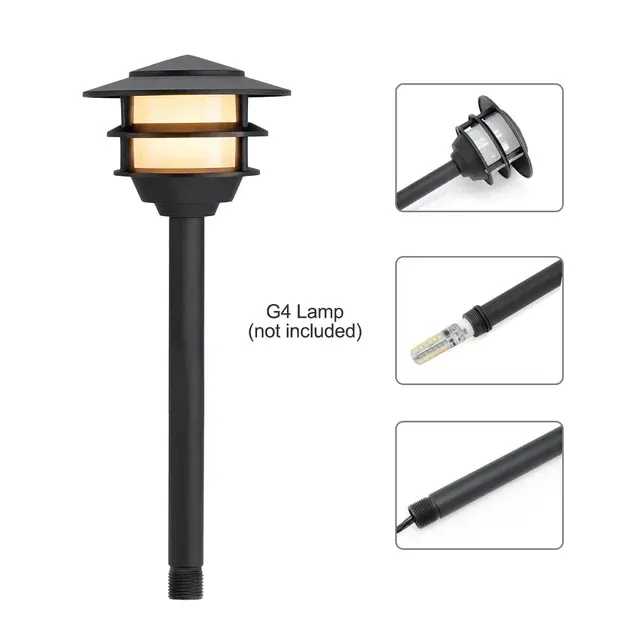 12V Pagoden-Wegleuchten für Garten und Rasen 2