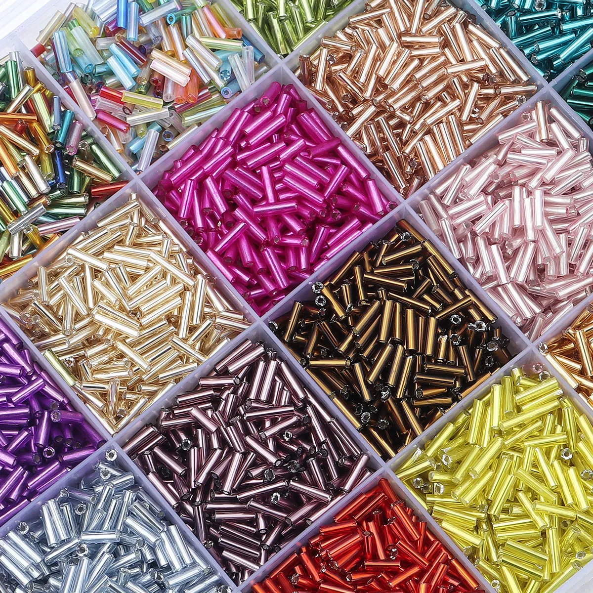 225 Teile los Bunte Glas Rocailles Lose Abstand