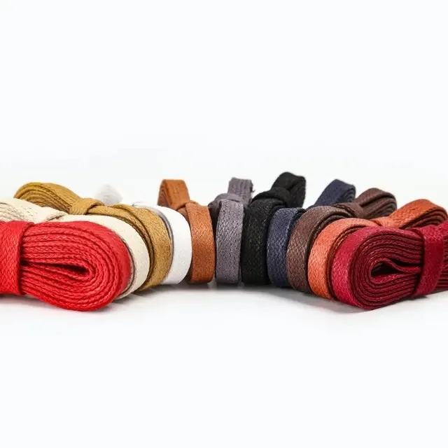 Flat Waterproof Waxed Leather Shoelaces 3