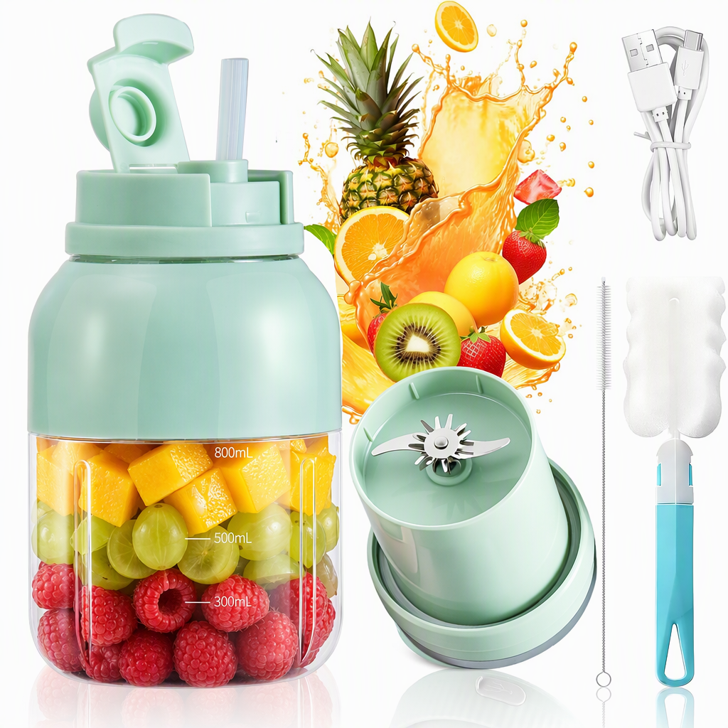 4000mAh Portable USB-C Rechargeable Blender 800mL Dual Capacity