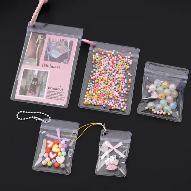 20 Clear PVC Zip Bags with Hole 2