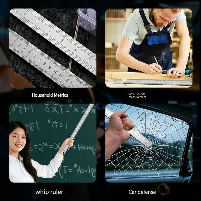 2.5 mm Stainless Steel Ruler 50 cm 3