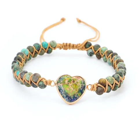 Handmade Creative Woven Bracelet Love Stone Winding