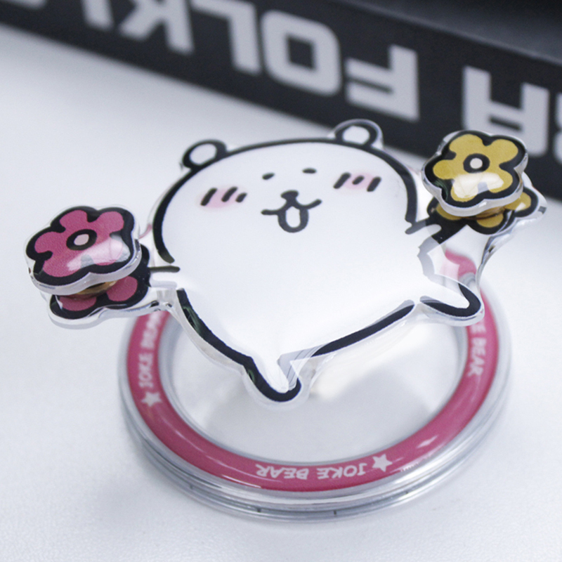 Cute Cartoon Acrylic Phone Grip Magnet Holder Plastic 2