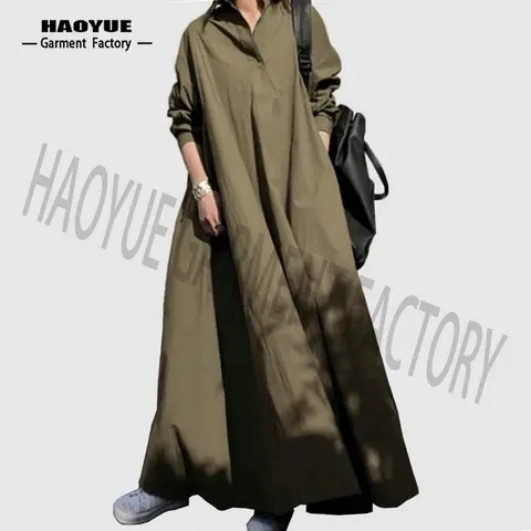 Vintage A-Line Cotton Linen Maxi Dress