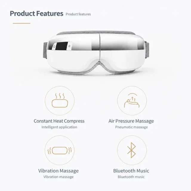 Faltbarer Smart-Augenmassager mit Bluetooth 2