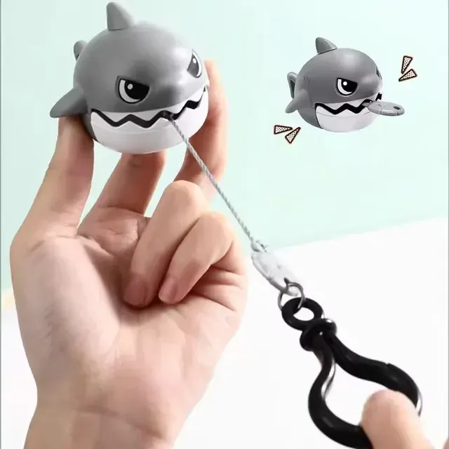 Creative Shark Keychain with Pull String 2