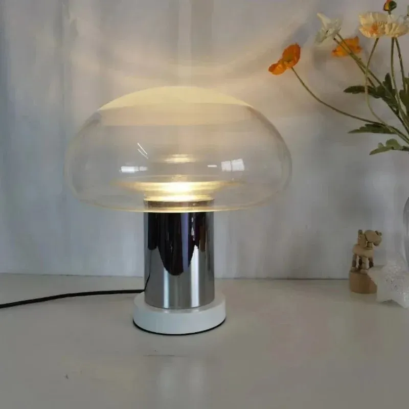 Vintage Glass Mushroom Desk Lamp Children's Room 2