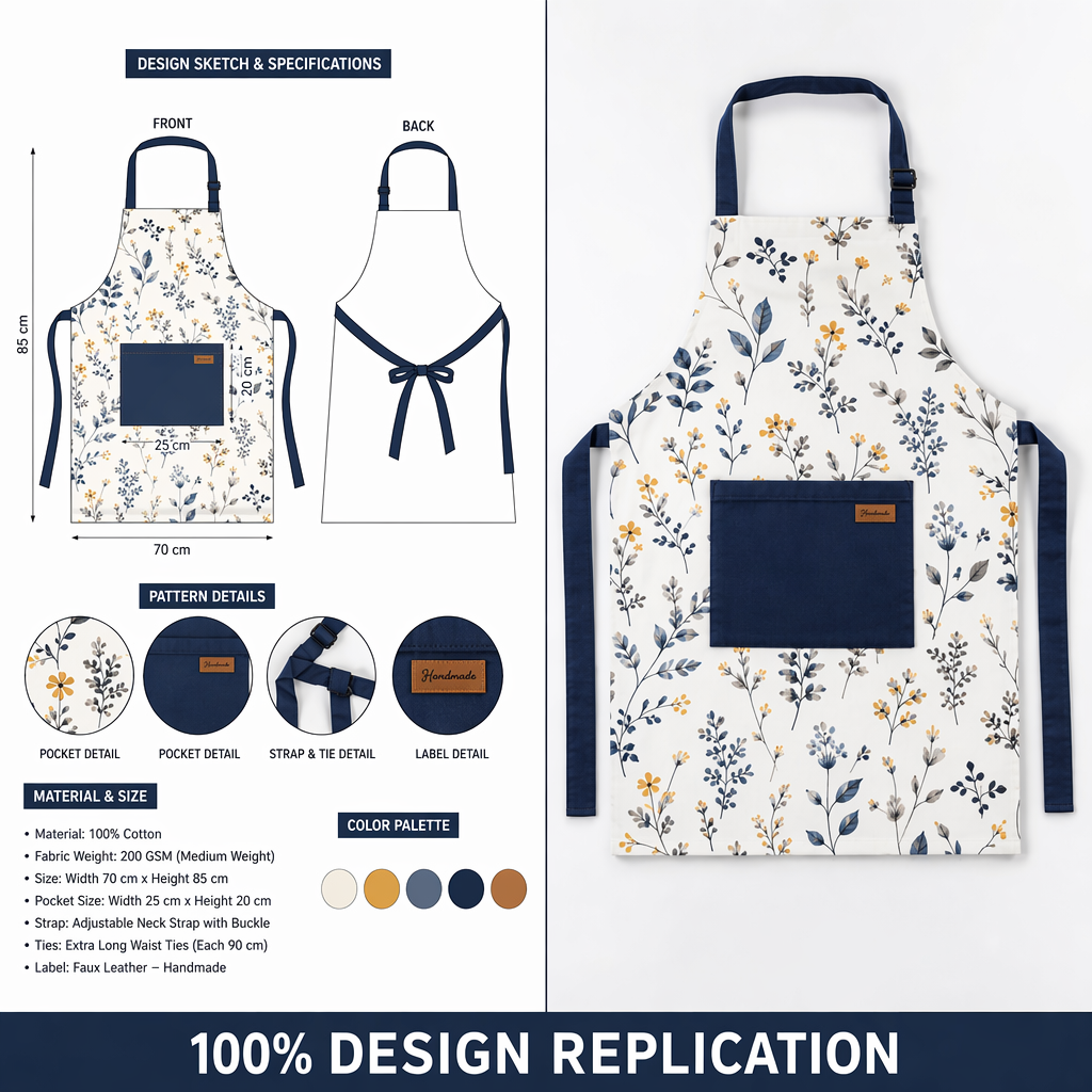Heat Resistant Unisex Cotton Chef Apron 2