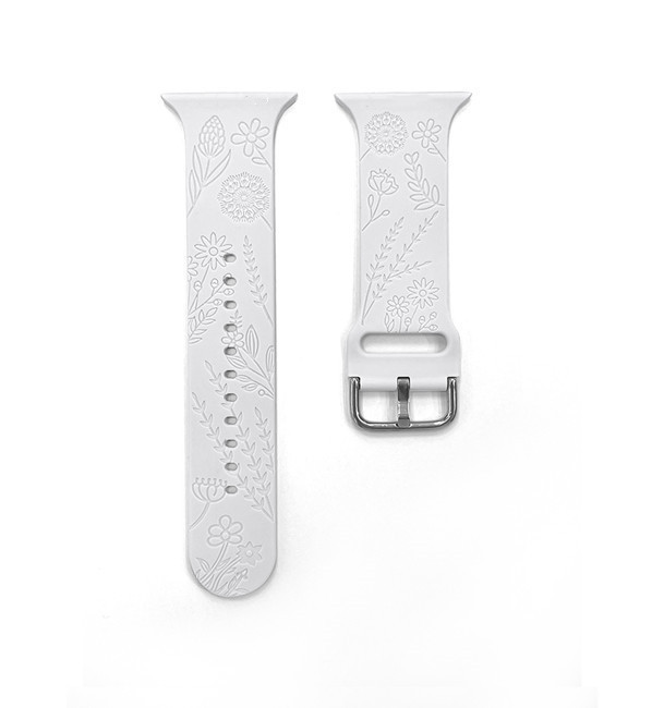 Quickly Release Engraved Silicone Replacement Strap Watch Bands 2