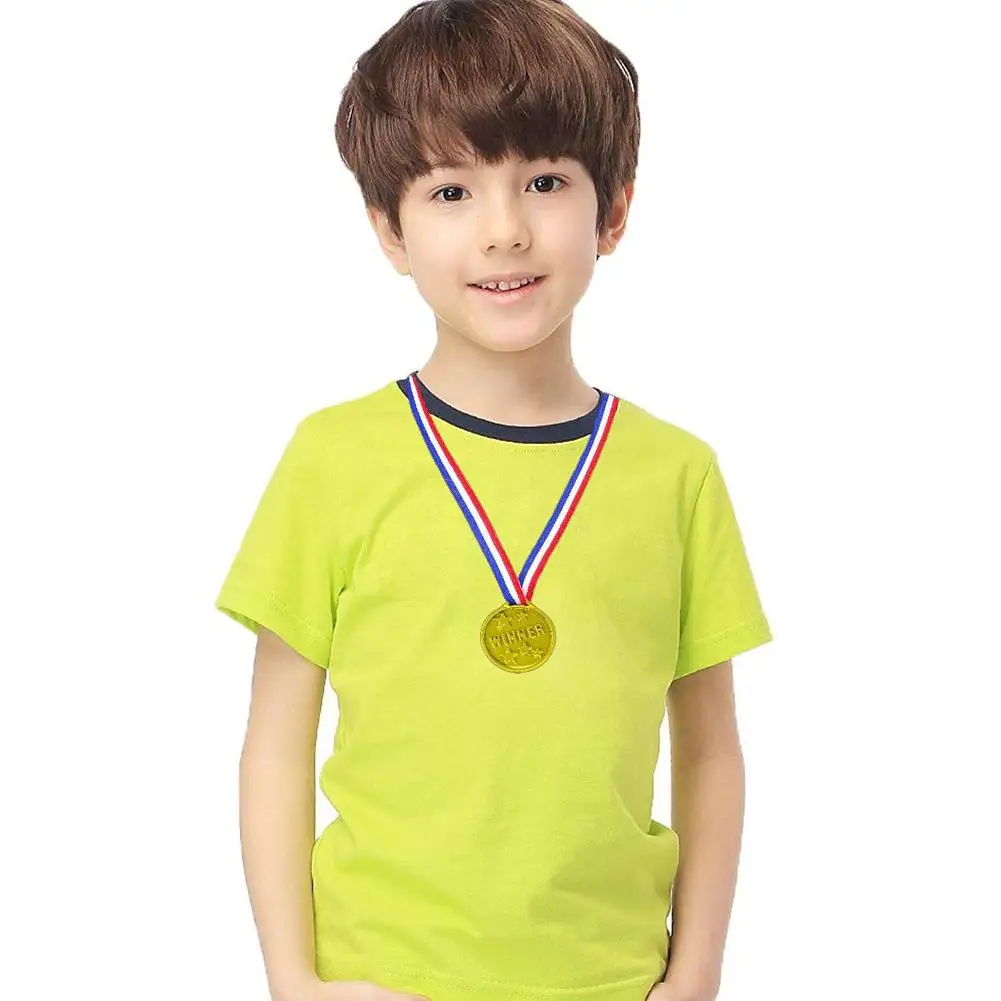 20 Gold Plastic Award Medals for Kids 4