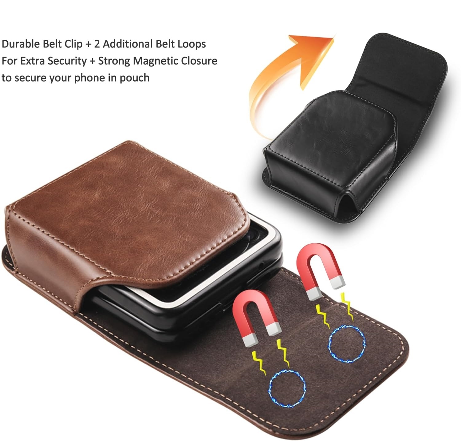 Leather Phone Case Belt Clip Shockproof 3