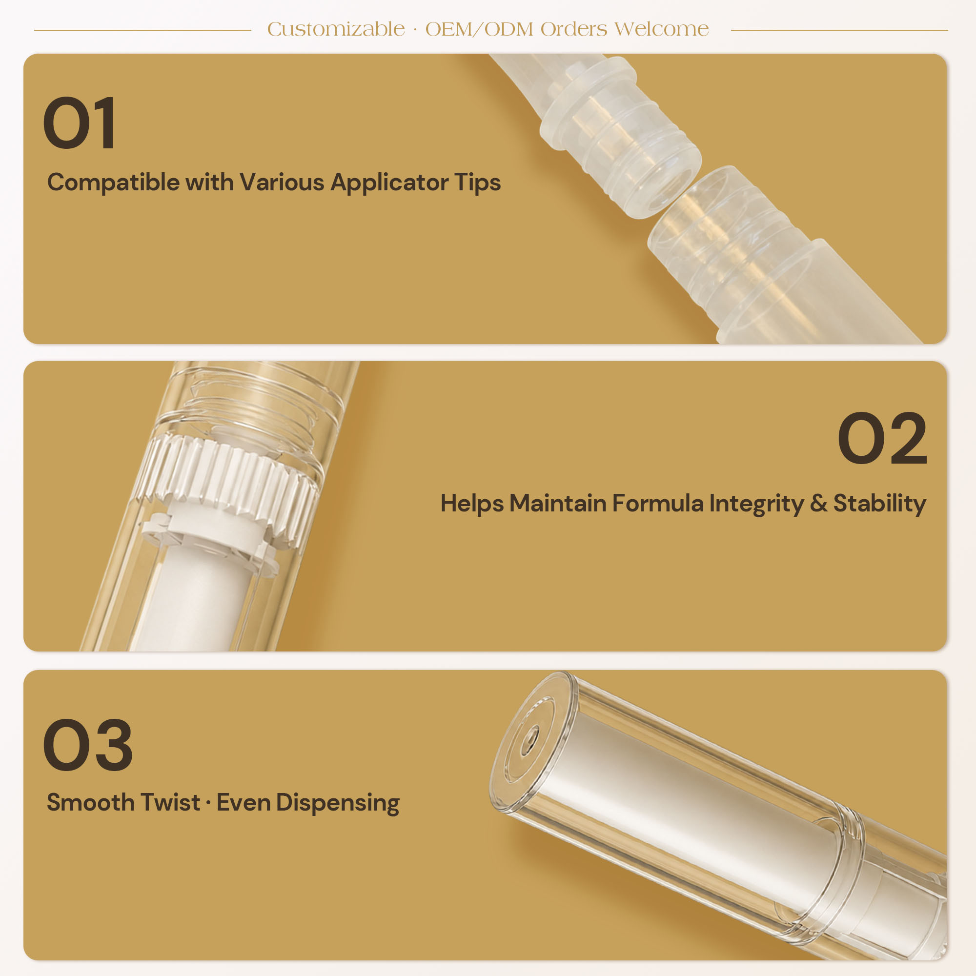 Refillable Cuticle Oil Twist Pen Brush 3