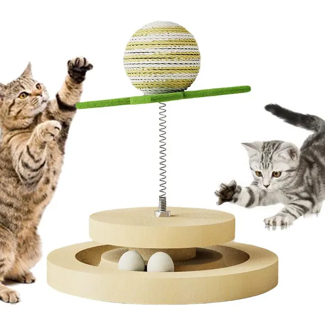 Interaktives Katzenspielzeug mit Sisal-Kratzpad 1
