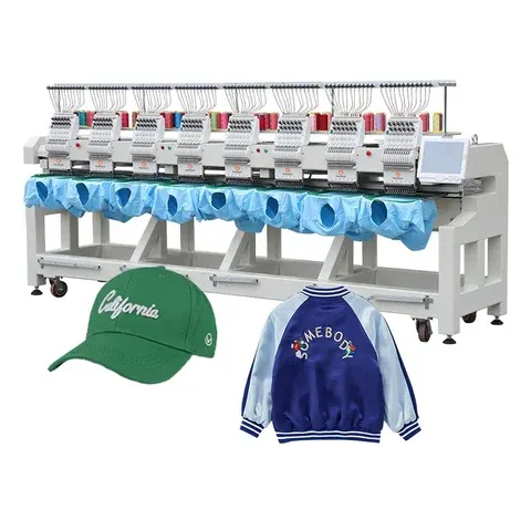 Achtkopf-Stickmaschine für Gewerbe