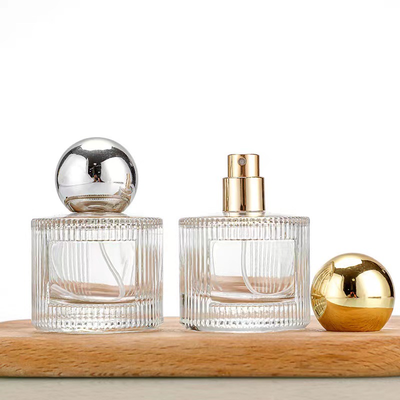 Bayonet Perfume Bottle Cylindrical Vertical Grain Ball