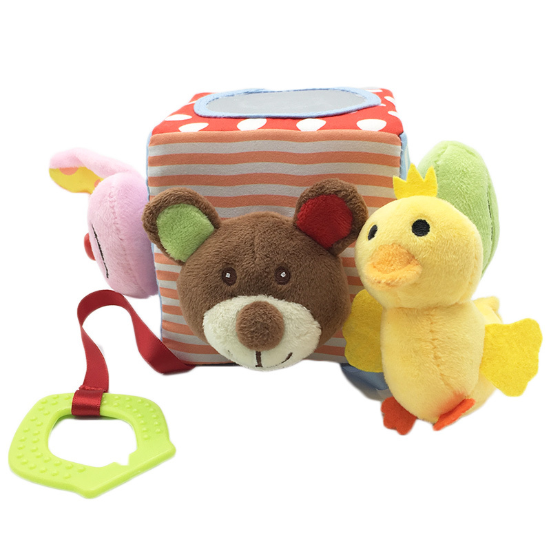 Customizable Soft Baby Steffed Educational Plush Dice Toy