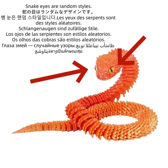 Realistic 3D Printed Snake Figure 2
