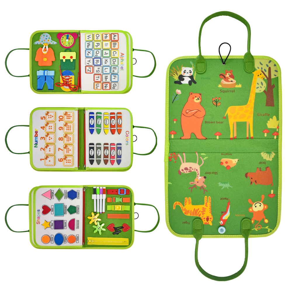 Montessori Sensory Felt Activity Board Toddlers Preschool Learning