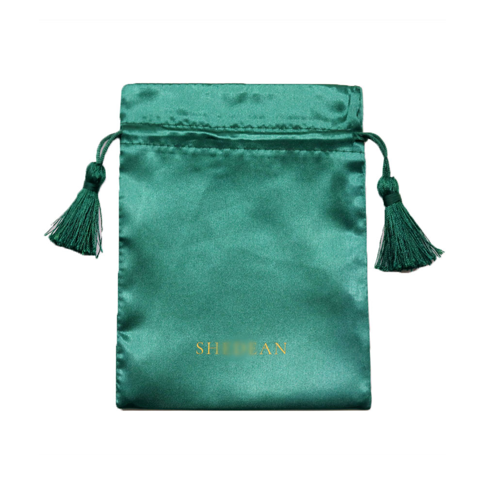 Double-Layer Satin Wig Bag with Tassel 3