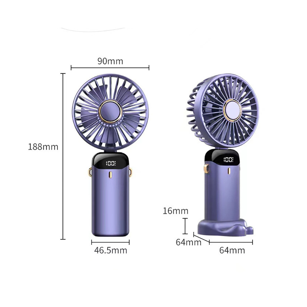Portable Foldable Mini Fan with LED Display 4