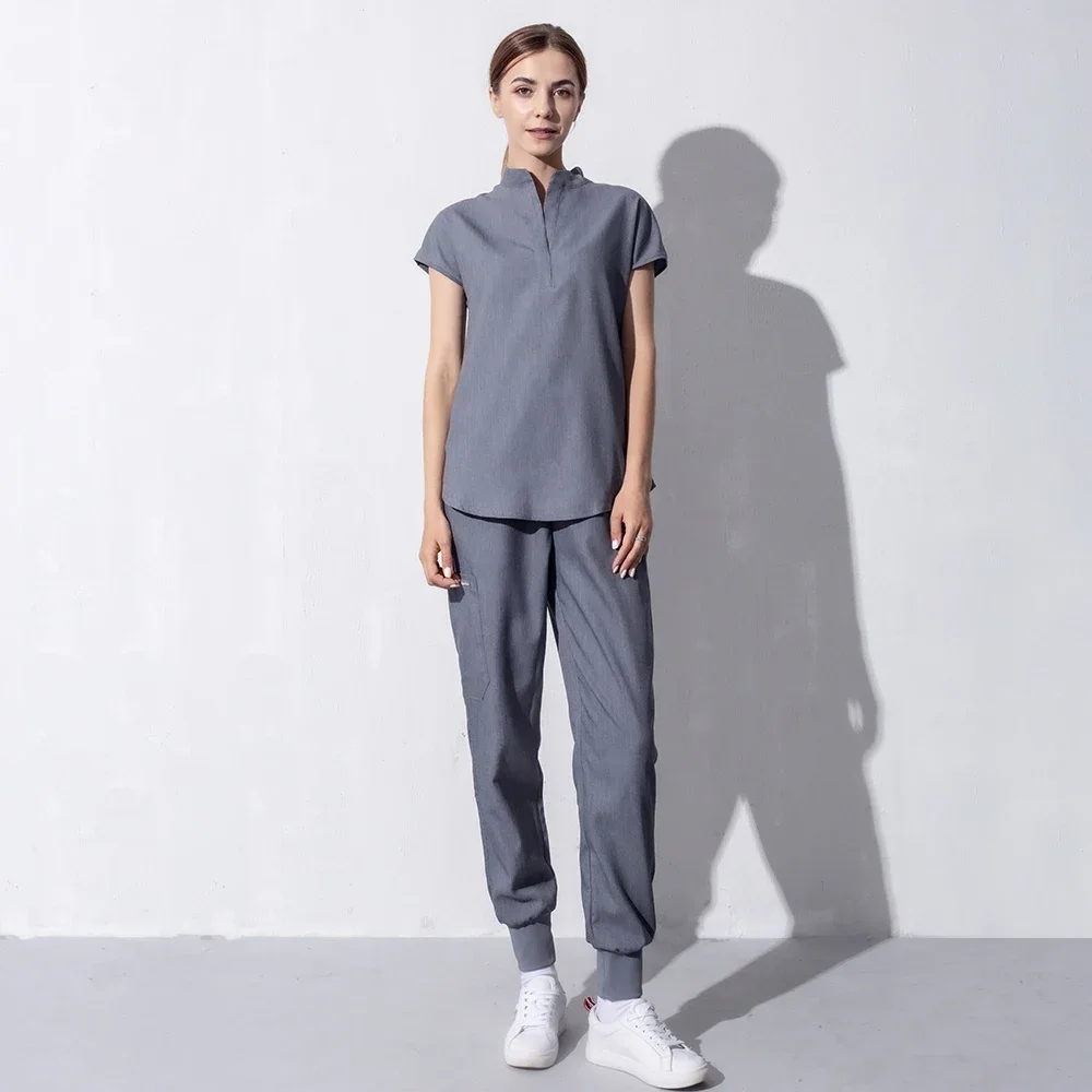 Mode Frauen Arbeitskleidung Peeling Tops + Hose Medizinische 4