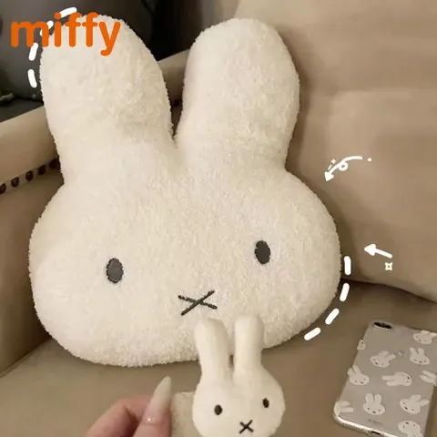Kawaii Kaninchen-Plüschkissen aus Baumwolle