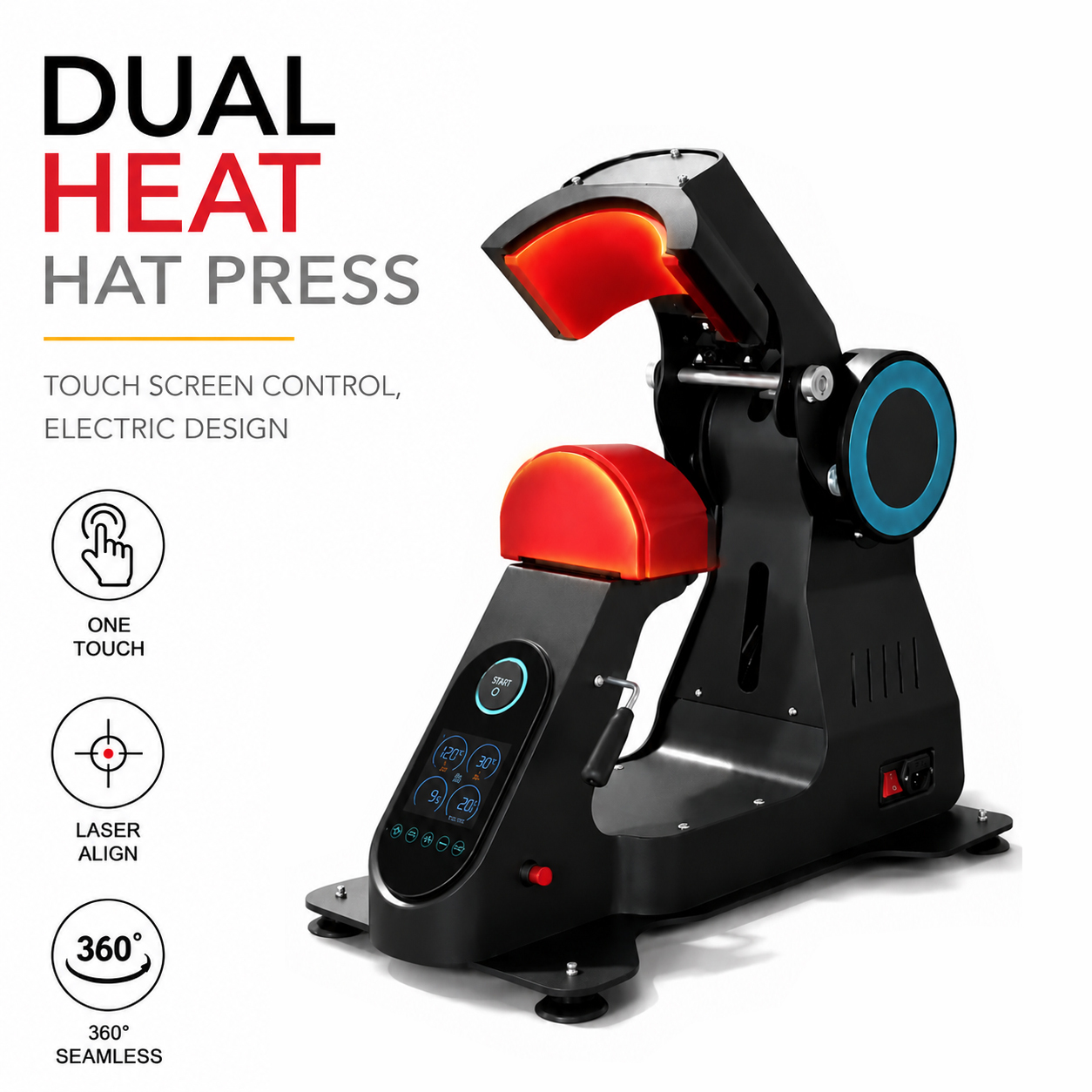Hat Heat Press Machine Full Automatic Dual Heating 2
