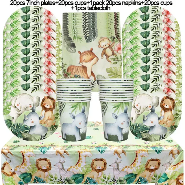 Jungle Party Tableware Set 4
