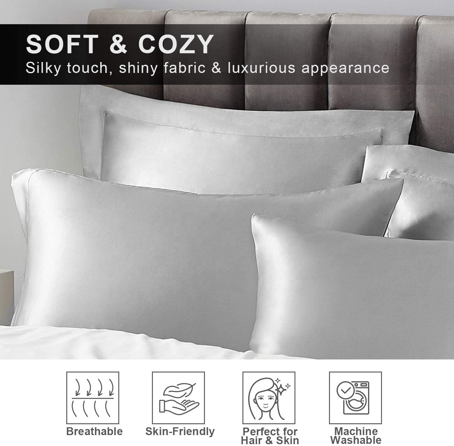 Silky Satin Pillowcase in Polyester 4