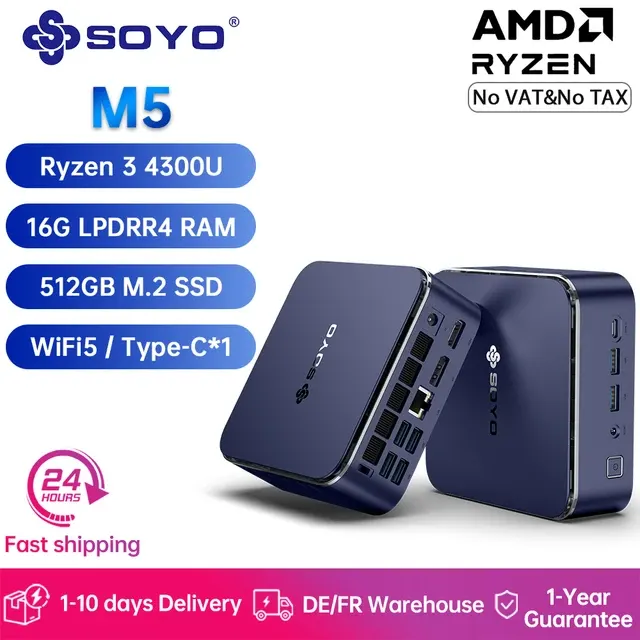 Mini PC with Ryzen 3 and Dual 4K 2