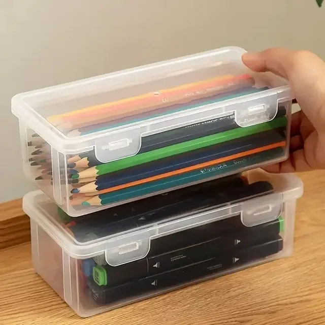 Transparente Stiftebox für Büro und Schule 4