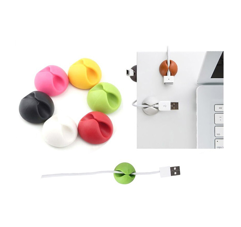 Color Silicone Set Desktop Wall Setup Cable Wire