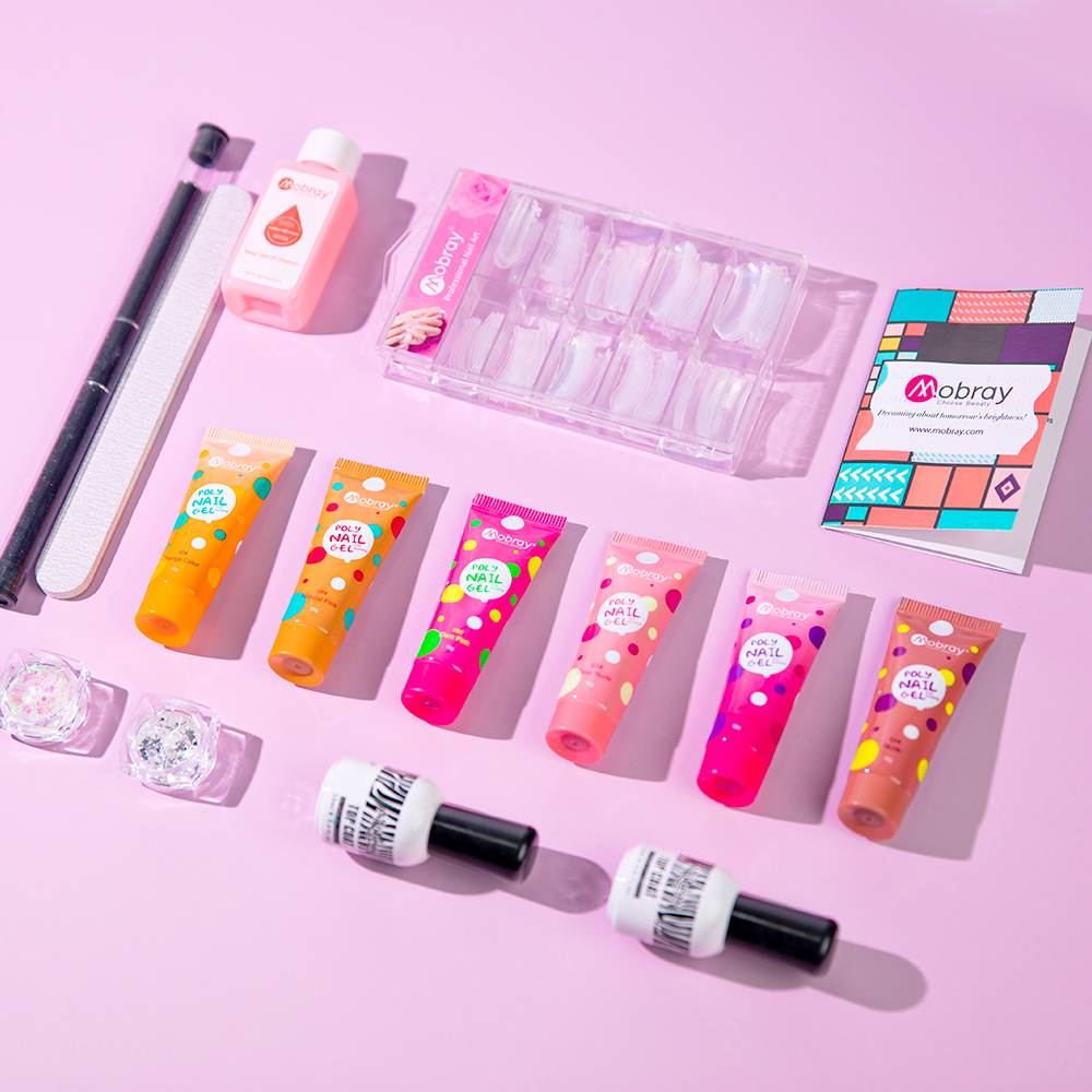 MOBRAY Poly Gel Nail Kit for Home 6 4