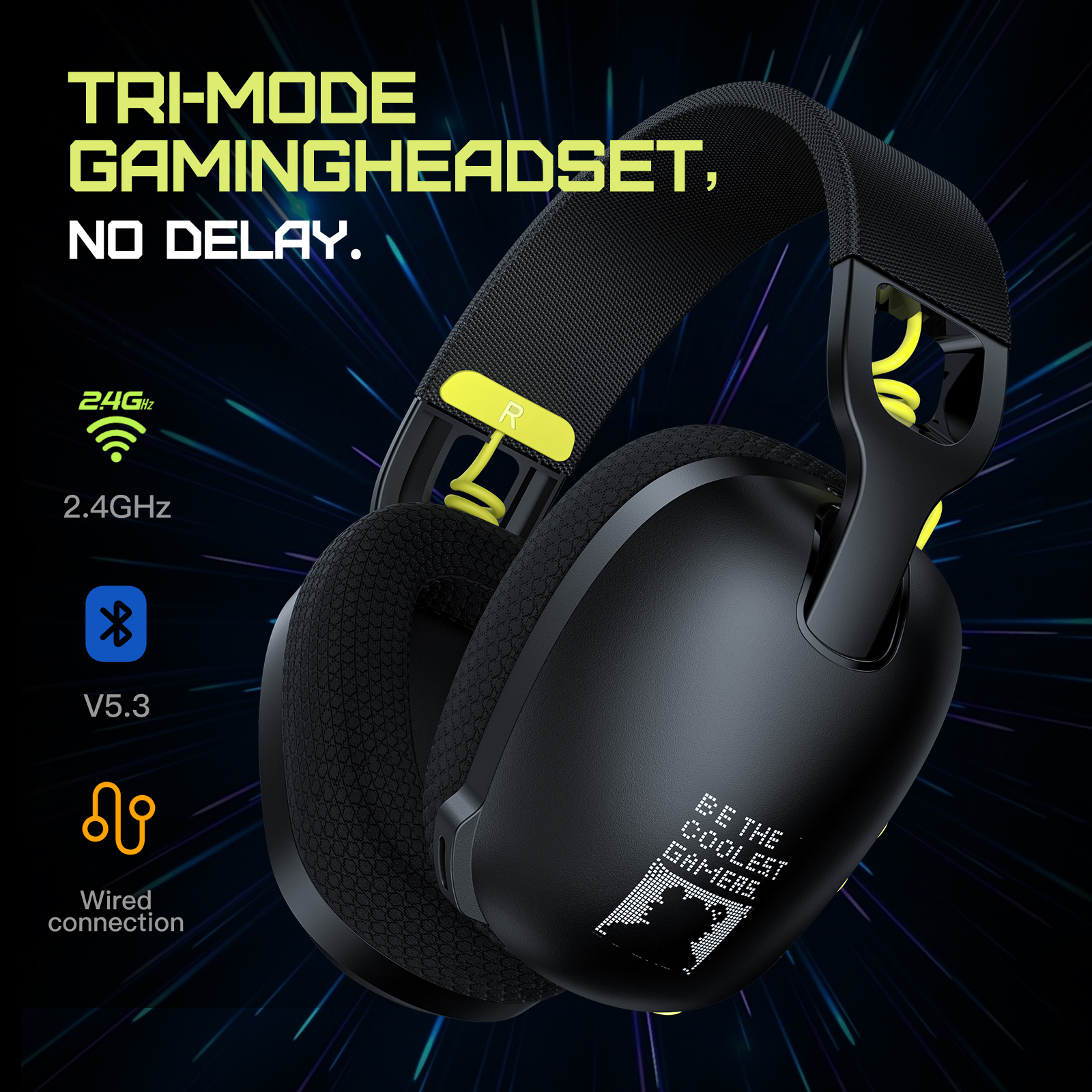 2.4G Wireless Over-Ear Gaming Headset 3