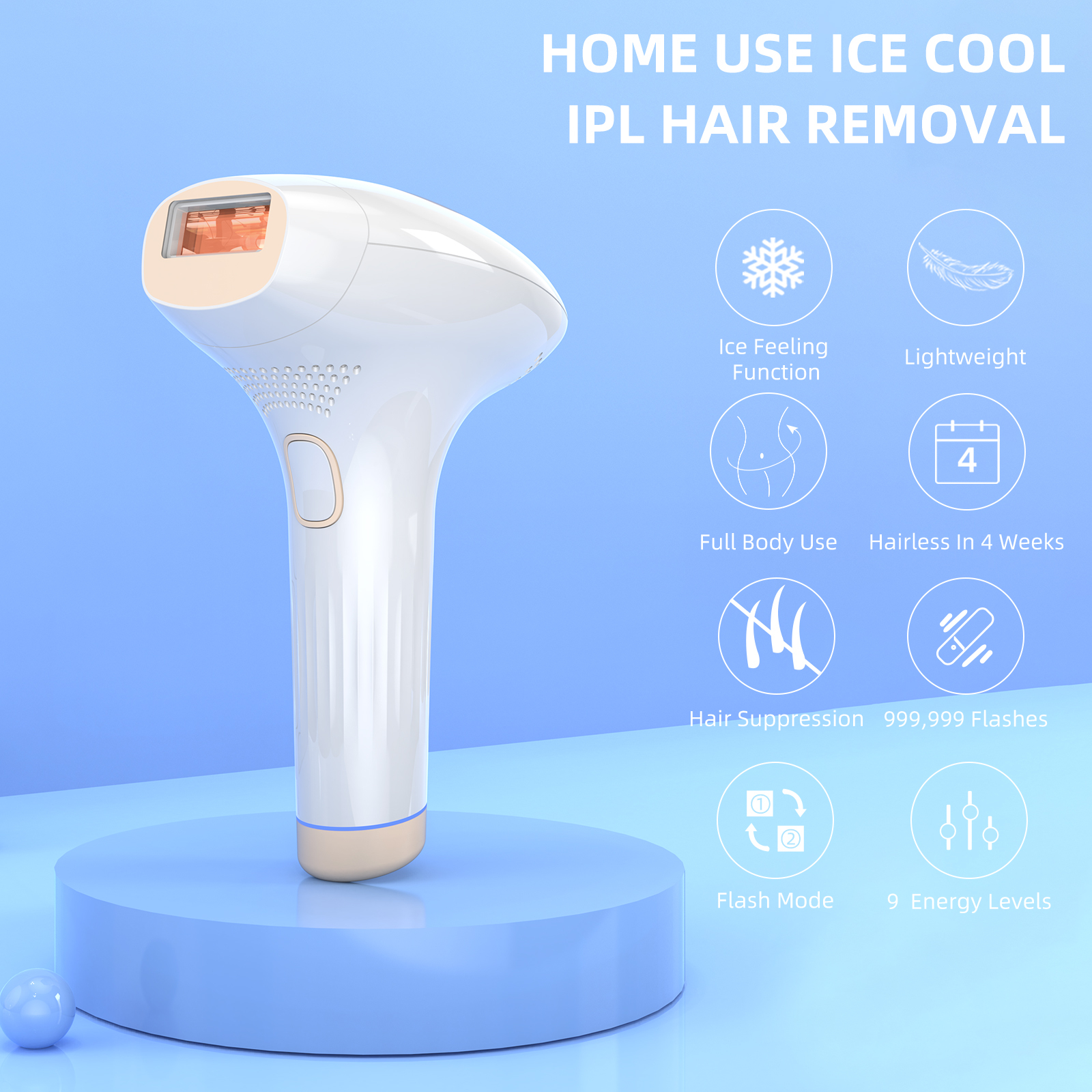 Handheld IPL Hair Removal Ice Cooling Device 2