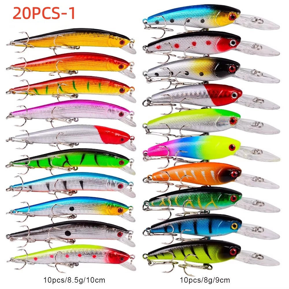 Hard Minnow Wobbler Fishing Lures Set 3