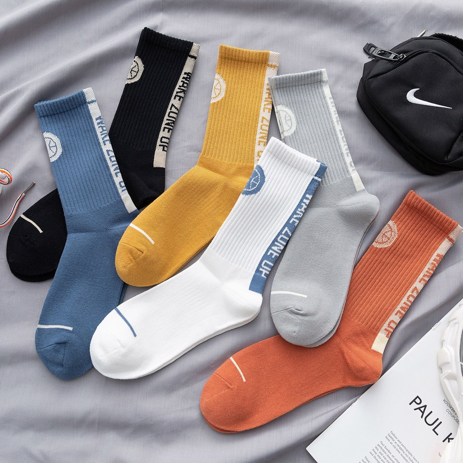 Knitted Cotton Streetwear Crew Socks
