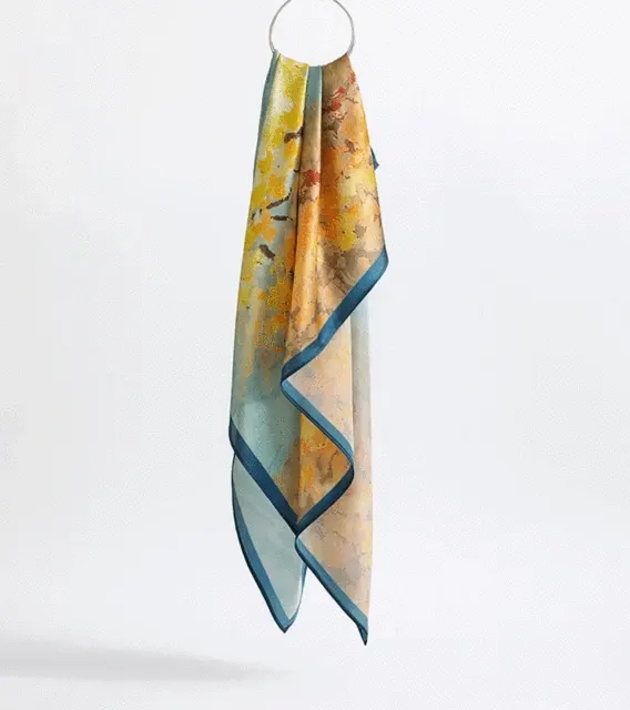 Mulberry Silk Head Scarf Multiple Patterns 3