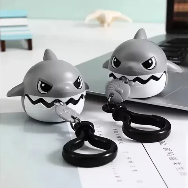 Creative Shark Keychain with Pull String 3