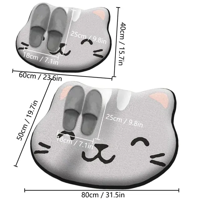 Absorbent Flannel Bathroom Floor Mat 2