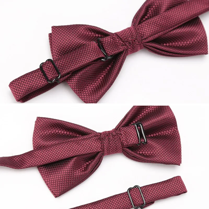 Männer Bowties Einfarbig Schmetterling Hochzeit Krawatte für Jungen 4