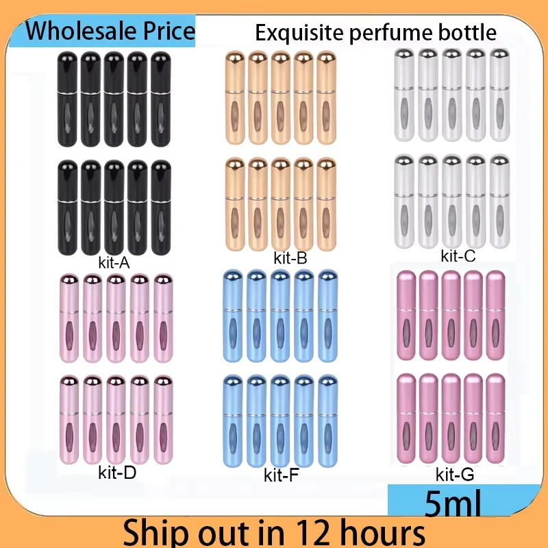 5ml Tragbare Nachfüllbare Sprühflasche mit Kunststoffeinsatz Parfümzerstäuber Mini-Probenflasche 2