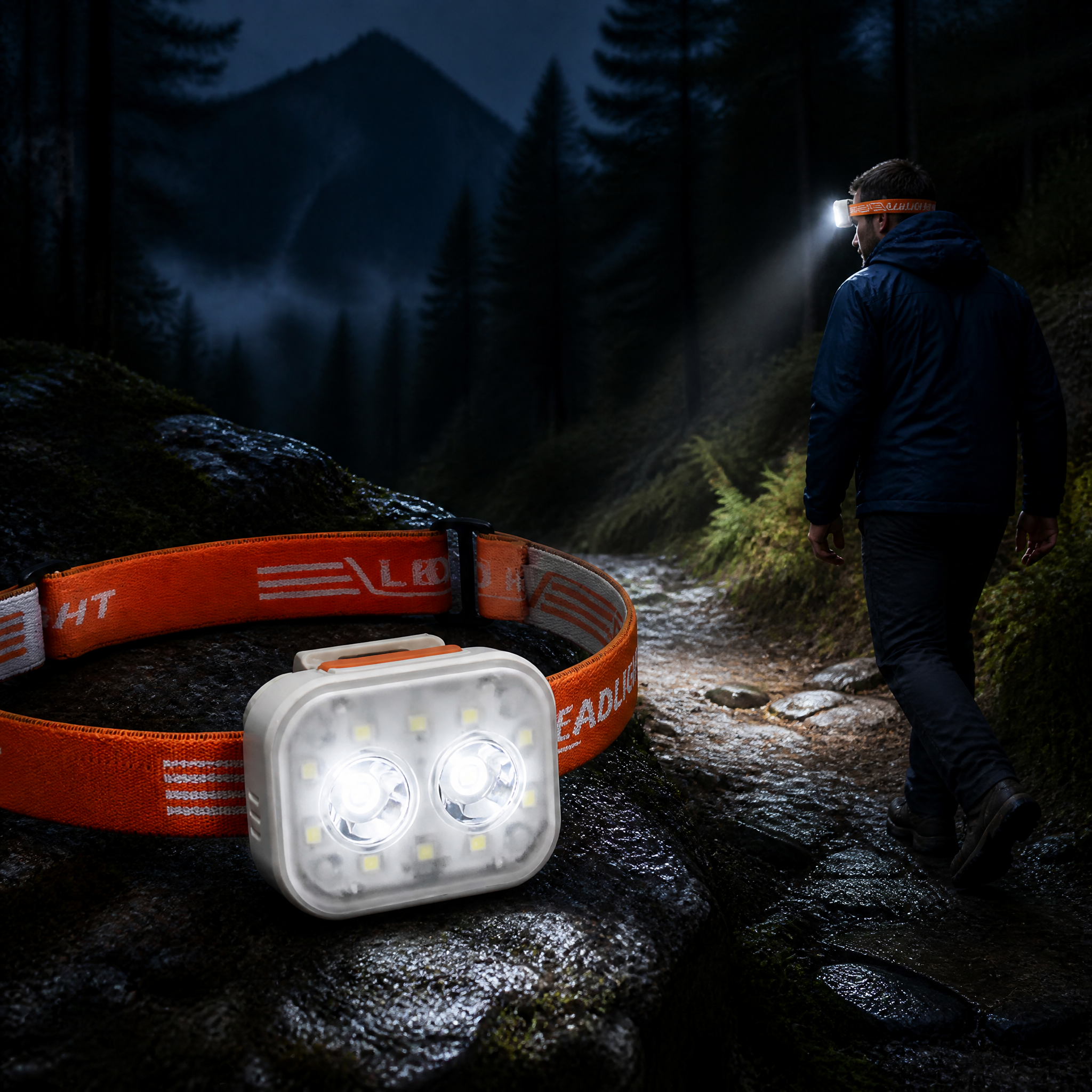 7 Modes Head Band Clip on LED Light