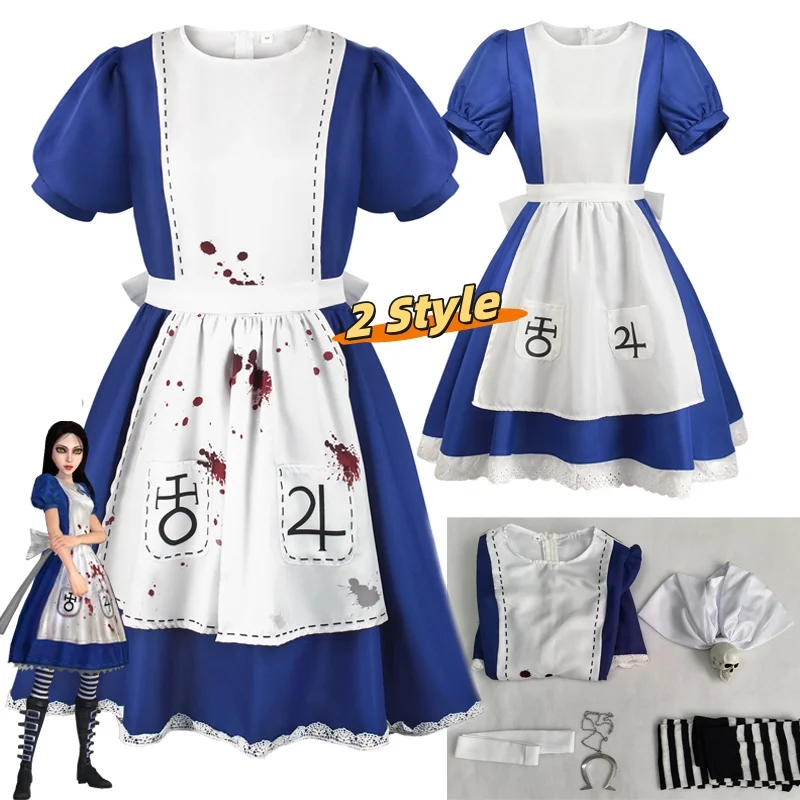 Alice Madness Returns Kurzarm Plus Size Lolita Kleid