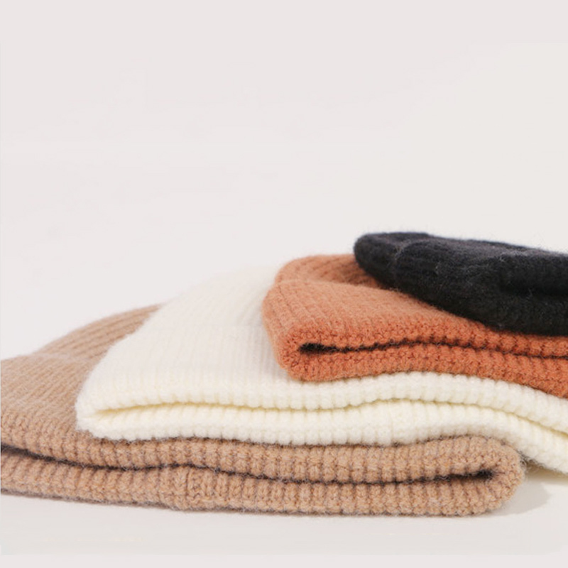 Acrylic Cotton Wool Merino Knitted Beanie Hat