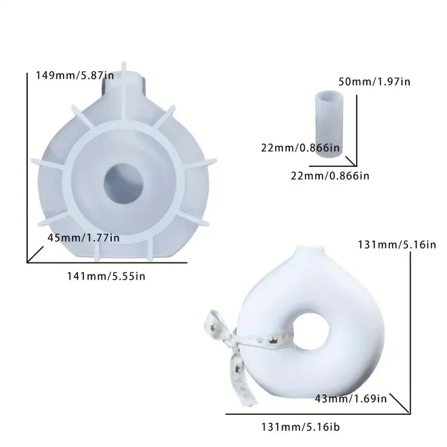 1 DIY Runde Vase Silikonform Epoxidharzform Handgemachte Gips 4