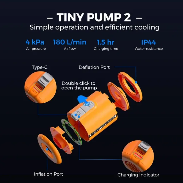 Compact Electric Camping Air Pump, 4 kPa 2