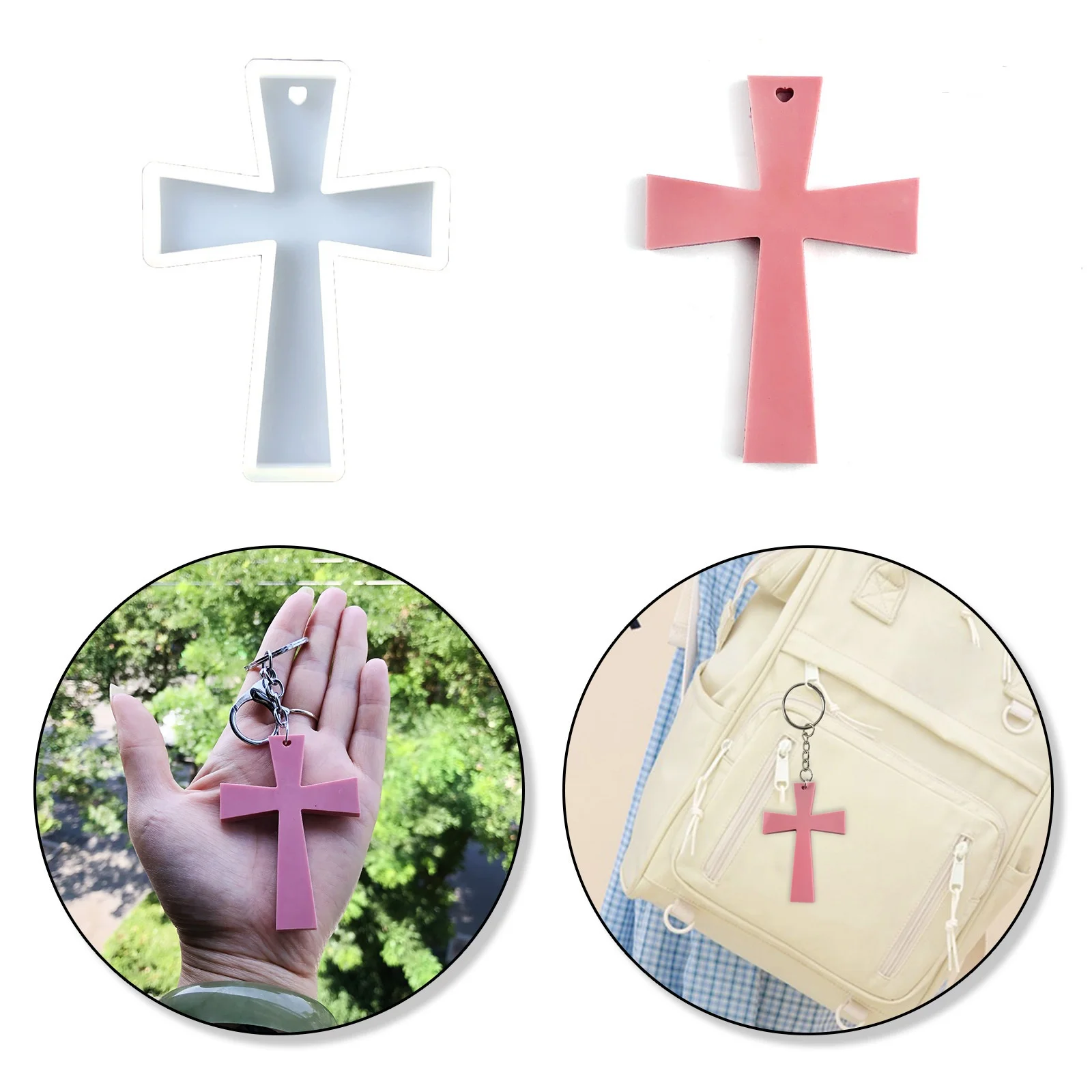 Silikonform Segen Kreuz DIY Herstellung Perlen Seife Kerzen 2
